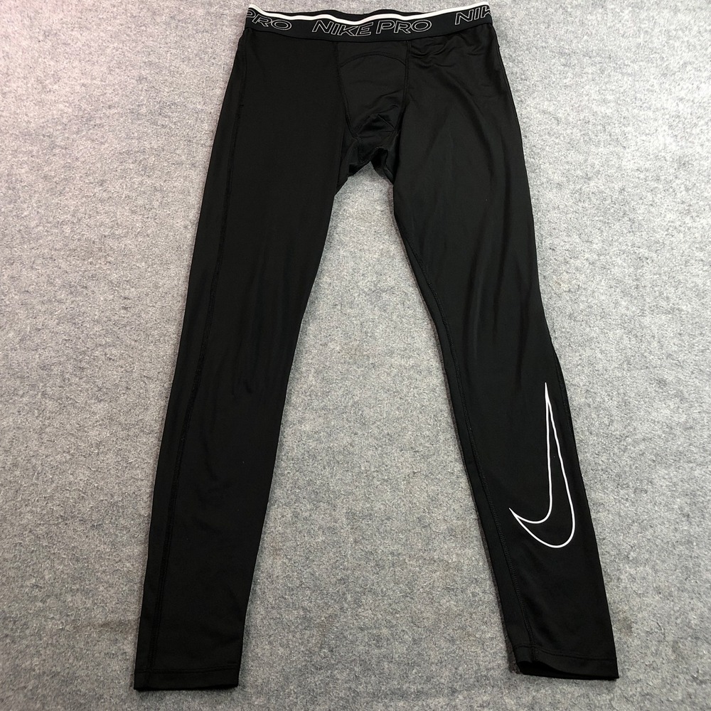 Nike Mens Pro Dri-FIT Compression Tights L Tall Black Training Leggings